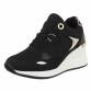 Damen Keilabsatz-Sneakers - black - 12 Paar