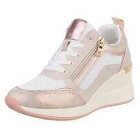 Damen Keilabsatz-Sneakers - beige