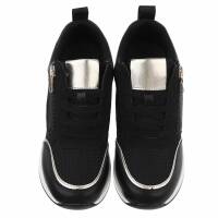 Damen Keilabsatz-Sneakers - black