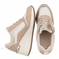 Damen Keilabsatz-Sneakers - camel