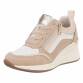 Damen Keilabsatz-Sneakers - camel Gr. 36