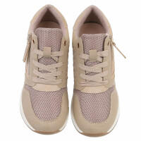 Damen Keilabsatz-Sneakers - beige