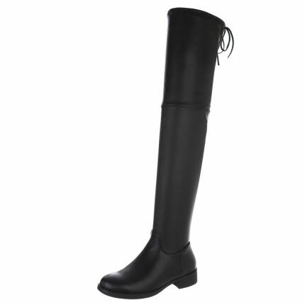 Damen Overknee-Stiefel - black