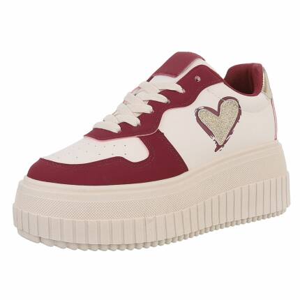 Damen Low-Sneakers - wine - 12 Paar