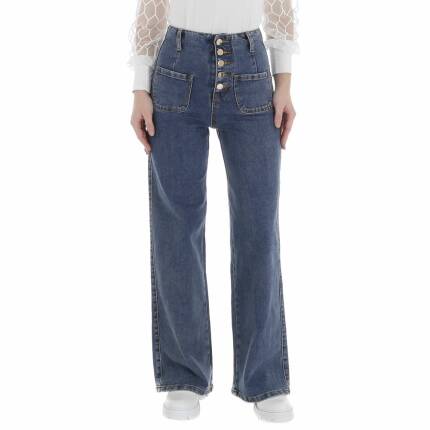 Damen High Waist Jeans von Laulia - blue