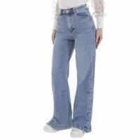 Damen High Waist Jeans von Laulia - blue