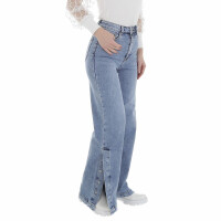 Damen High Waist Jeans von Laulia - blue