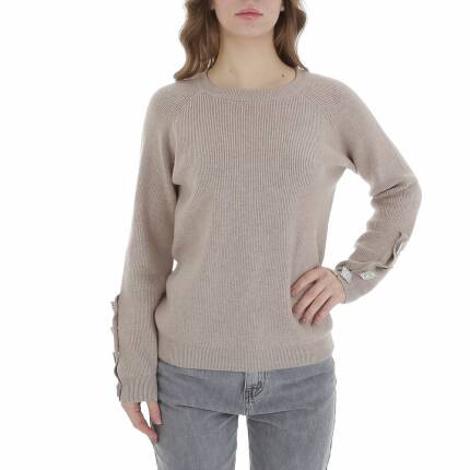 Damen Strickpullover von Emma & Ashley - beige