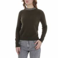 Damen Strickpullover von Emma & Ashley - green