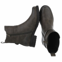 Damen Klassische Stiefeletten - dkgreen Gr. 36