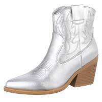 Damen Western- & Bikerboots - silver