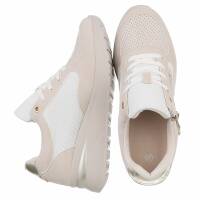 Damen Keilabsatz-Sneakers - beige