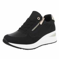 Damen Keilabsatz-Sneakers - black