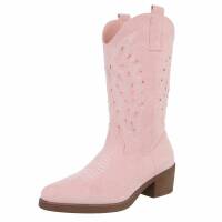 Damen Western- & Bikerboots - pinksuede