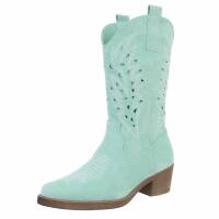 Damen Western- & Bikerboots - turquoise