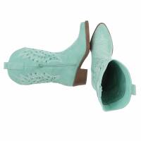 Damen Western- & Bikerboots - turquoise