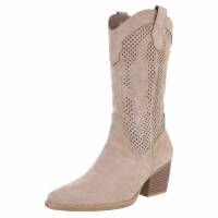 Damen Western- & Bikerboots - khakisuede