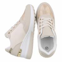 Damen Keilabsatz-Sneakers - beige