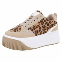 Damen Low-Sneakers - leopard