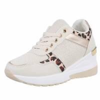 Damen Keilabsatz-Sneakers - beige