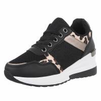 Damen Keilabsatz-Sneakers - black