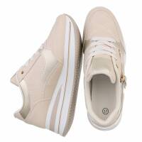 Damen Keilabsatz-Sneakers - beige