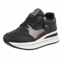 Damen Keilabsatz-Sneakers - black