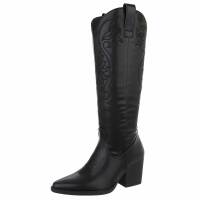 Damen Western- & Bikerboots - blackpu