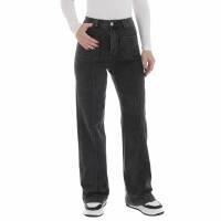 Damen High Waist Jeans von Laulia - black