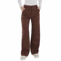 Damen Hose in Lederoptik von Laulia - brown