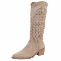 Damen Western- & Bikerboots - khakisuede