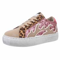 Damen Low-Sneakers - leopard