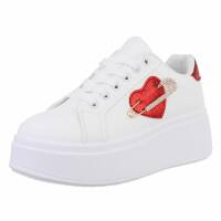 Damen Low-Sneakers - red